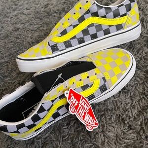 suede multi checkered vans